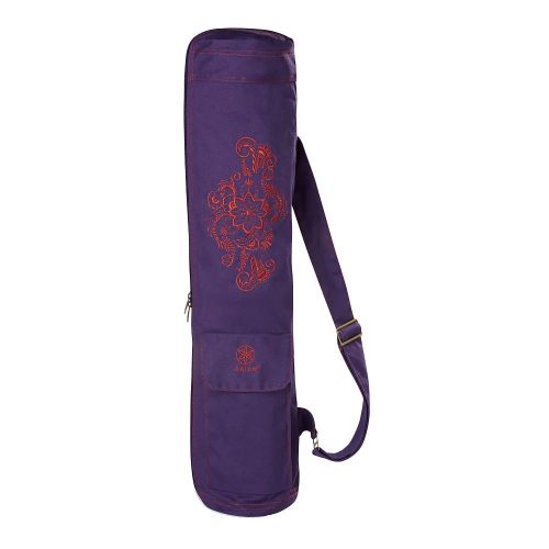 Yogatas - Gaiam Embroidered Cargo Mat Bag - Aubergine Swirl