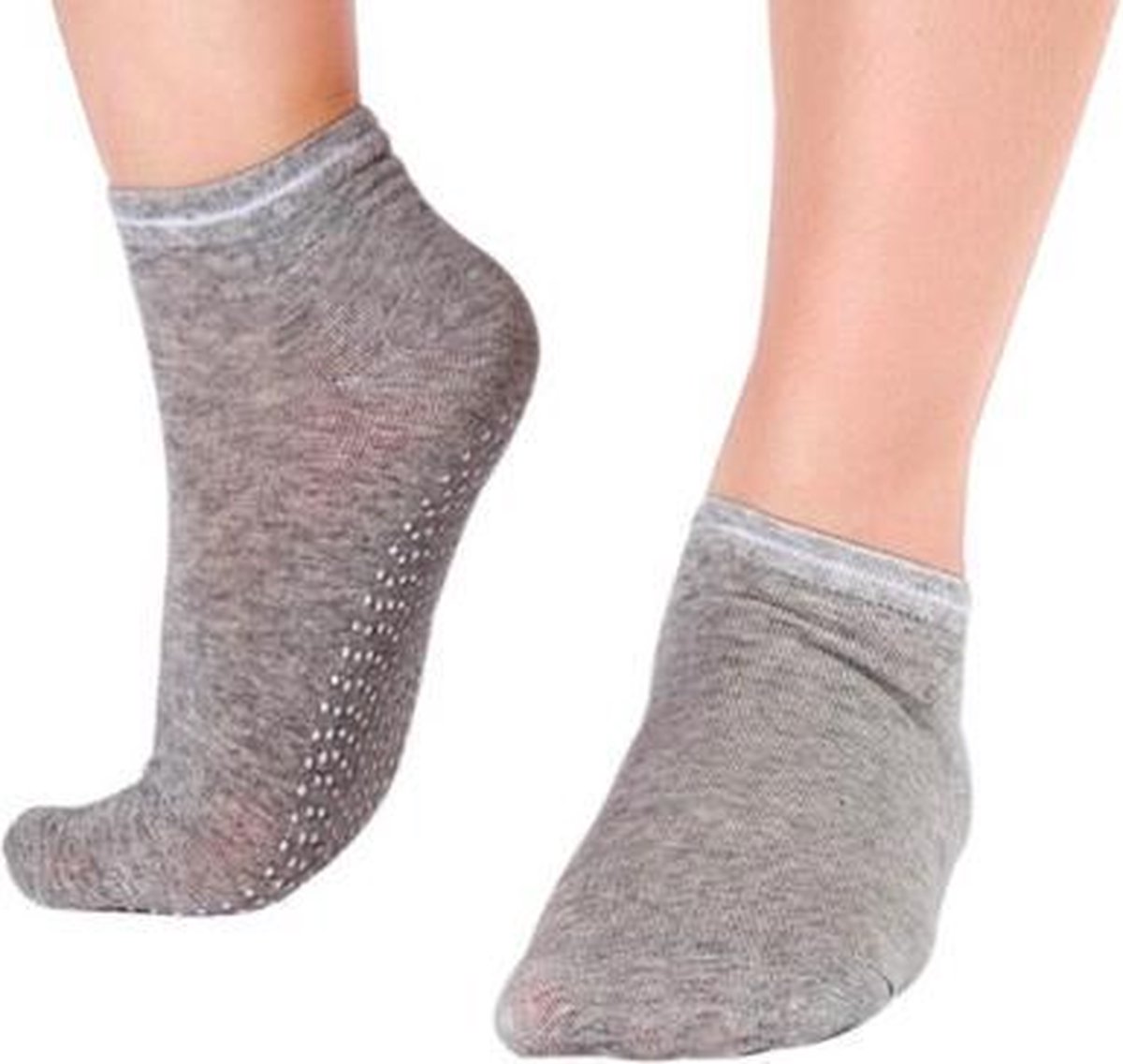 Anti slip yoga sokken grijs - maar ook voor pilates of piloxing!