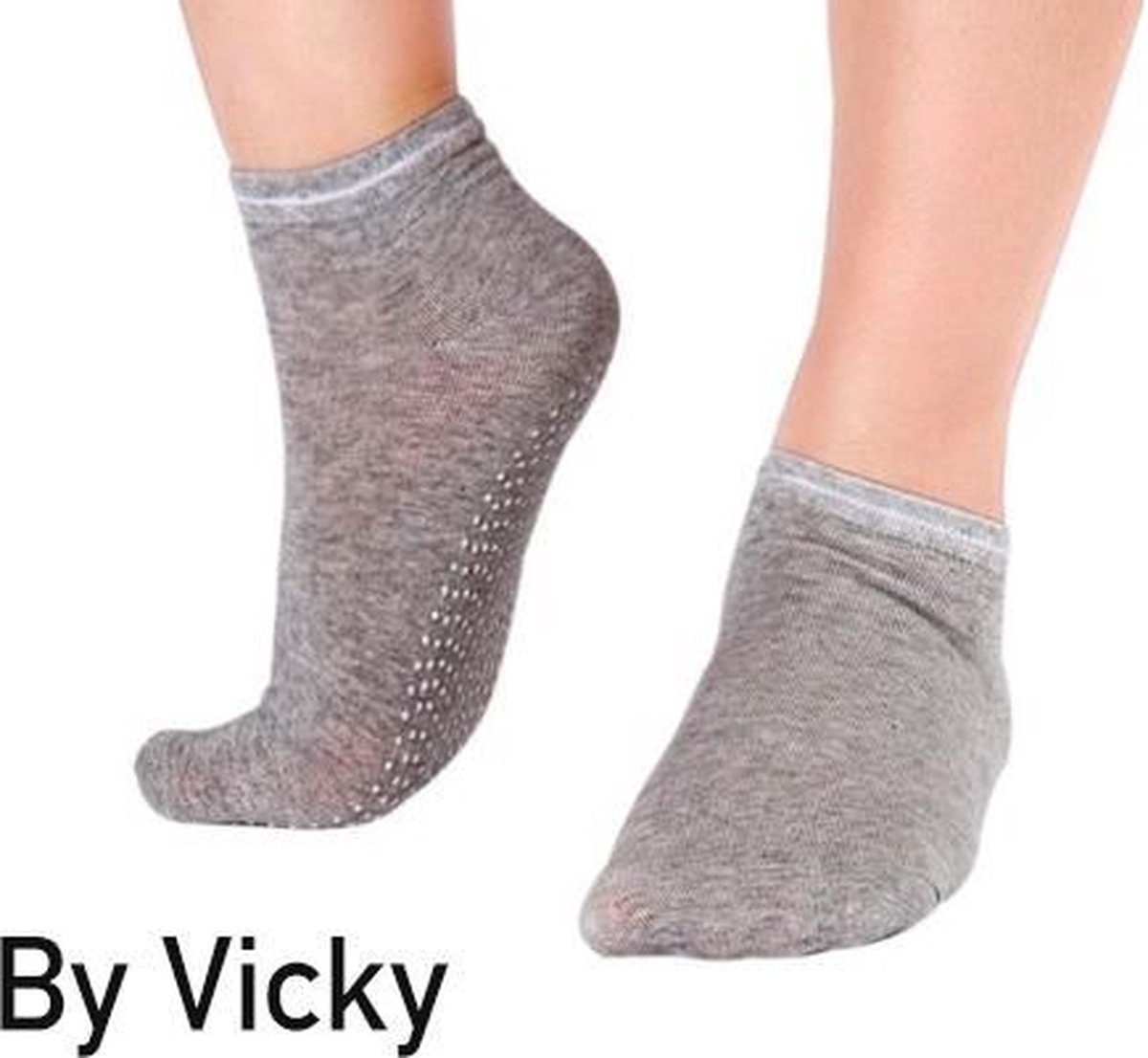 Anti slip yoga sokken grijs - maar ook yogasokken voor pilates of piloxing!