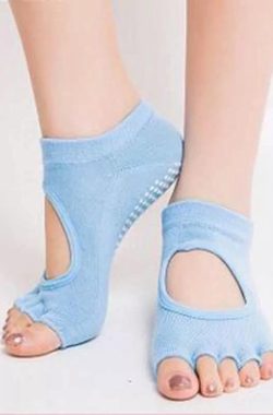 Antislip Yoga sokken ‘Ballerina’ – ook geschikt voor Pilates & Piloxing – meerdere kleuren – lichtblauw – Pilateswinkel
