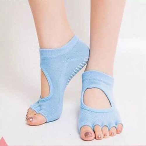 Antislip Yoga sokken 'Ballerina' - ook geschikt voor Pilates & Piloxing - meerdere kleuren - lichtblauw - Pilateswinkel