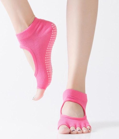 Antislip Yoga sokken - Hot Pink - One Size Fits All