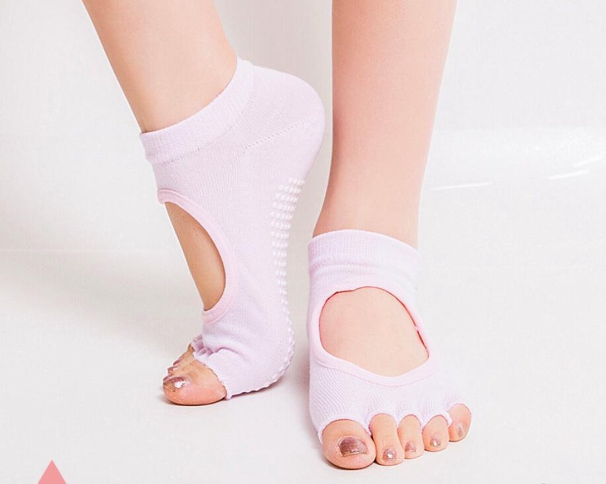 Antislip Yoga sokken - Roze - One Size Fits All