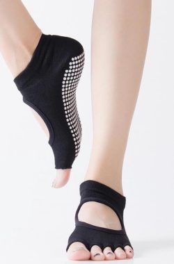 Antislip Yoga sokken – Zwart – One Size Fits All