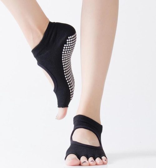 Antislip Yoga sokken - Zwart - One Size Fits All