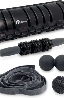 M Sports 5-in-1 Foam Roller Set – Triggerpoint Yoga – Cellulite en Bindweefsel Massage – Resistance Band en Bal