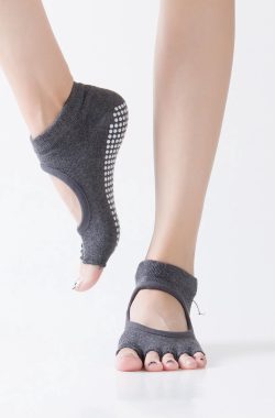 Nixnix – 2 paar – Yoga sokken Donker Grijs – Vrouwen – One Size – Dames – Grip sokken – Yoga Socks