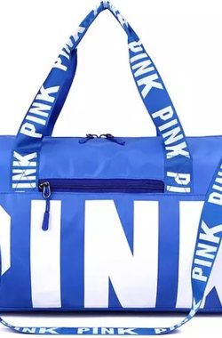 PINK Sporttas – Weekendtas – Reistas – Voetbaltas – Zwemtas – Medium 25 Liter Blauw – Goede Voornemens 2024