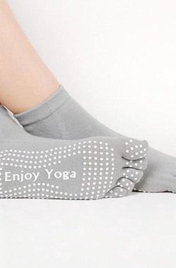 Winkrs – Yoga sokken – Antislip – Grijs – Losse tenen – Maat 36-40