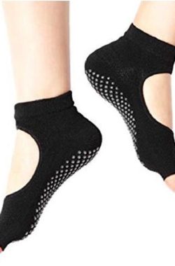 Yoga Sokken Met Anti Slip Onderkant – Antislip Sokken – Pilates Sokken – Zwart – Maat 36-40