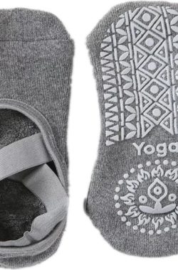 Yoga & Pilates sokken met antislip – ‘Ballerina Yoga’ – dichte tenen – grijs – Pilateswinkel – meerdere kleuren verkrijgbaar!