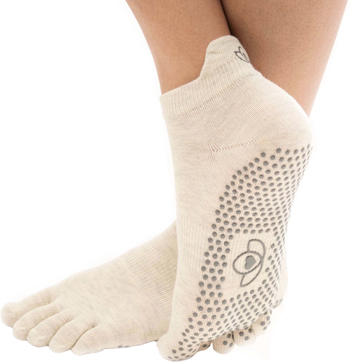 Yoga sokken antislip ecru - Lotus
