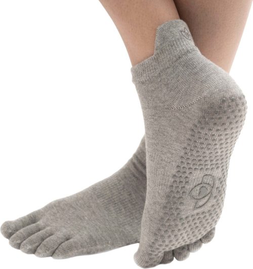 Yoga sokken antislip grijs - Lotus