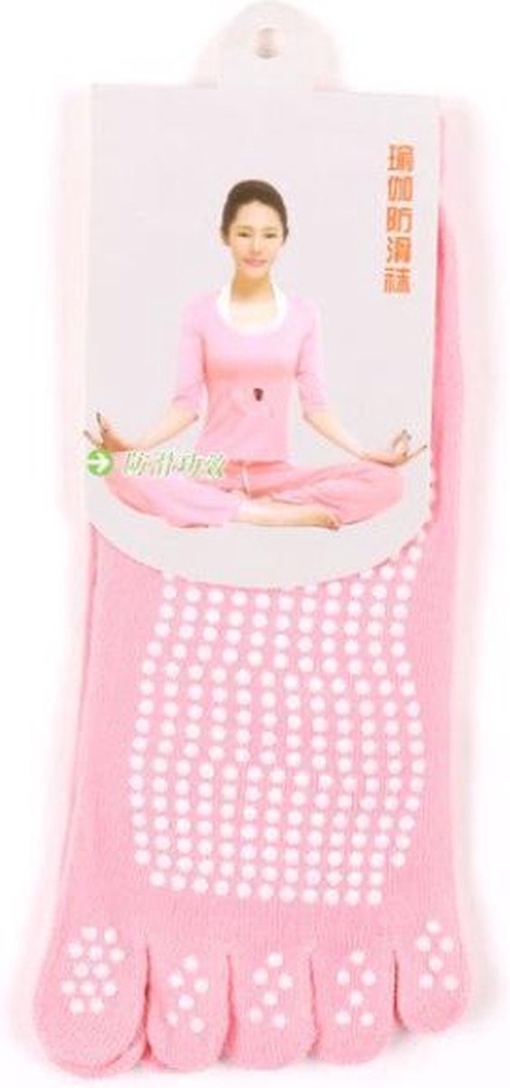 Yoga sokken met Antislip - Roze - Maat 37/41