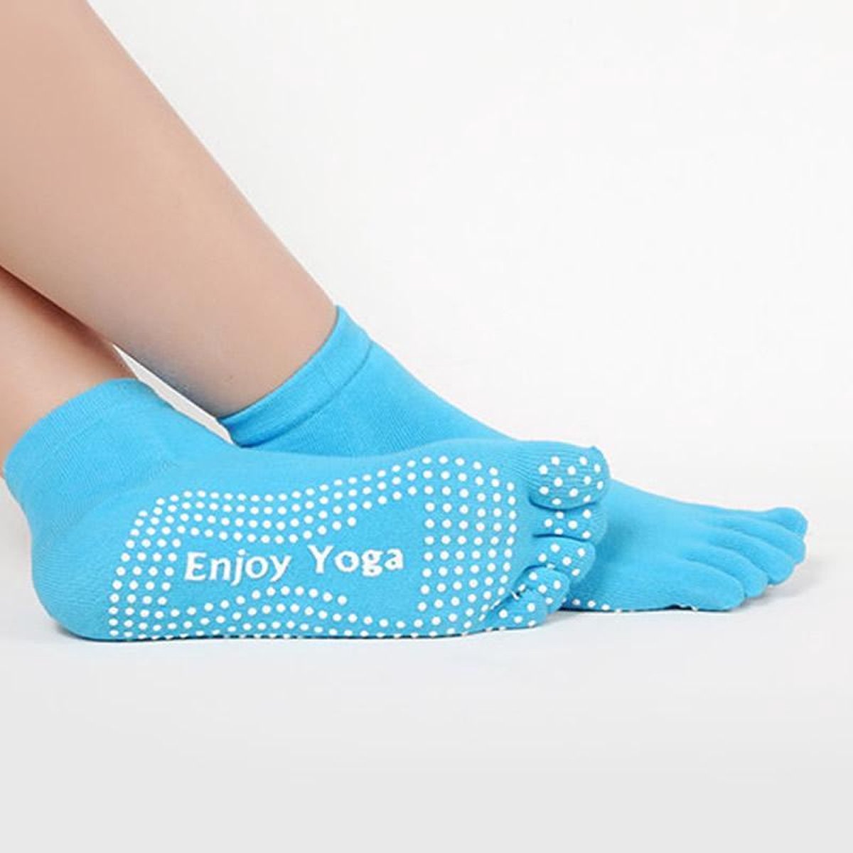 Yoga sokken met antislip - Maat 36-40 - Blauw