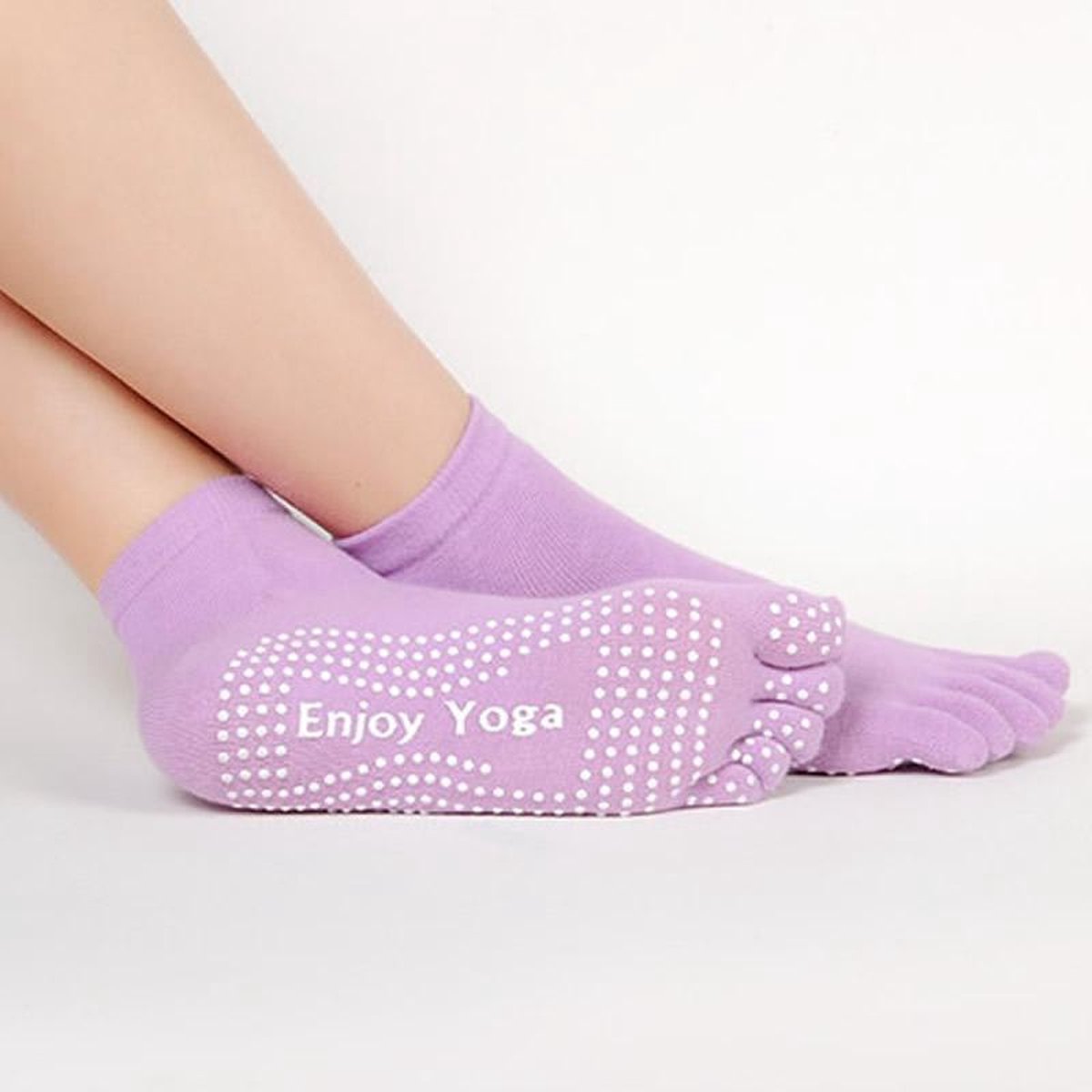 Yoga sokken met antislip - Maat 36-40 - Lila