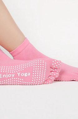 Yoga sokken met antislip – roze met tenen – maat 36 tot 40
