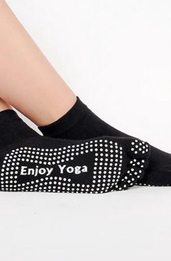 Yoga sokken met antislip – zwart – met tenen – maat 36 tot 40