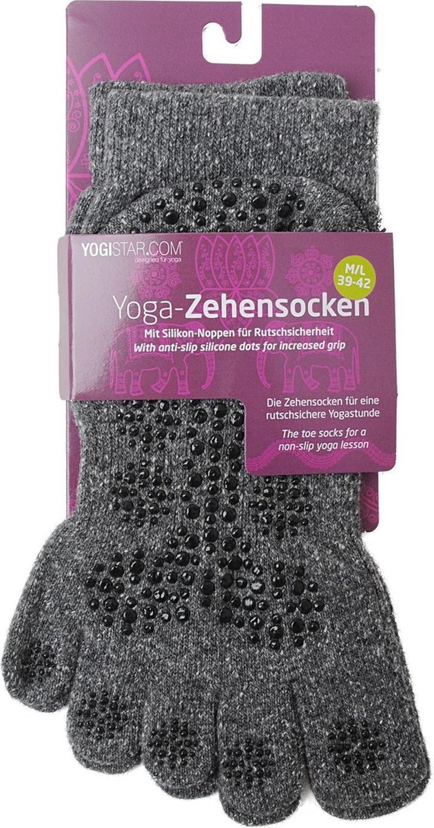 Yoga-teensokken, graphit 36 - 38 Sportsokken YOGISTAR