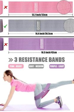 Power Guidance Weerstandsband – Resistance band – Fitness elastiek – Grijs – Medium – 37cm