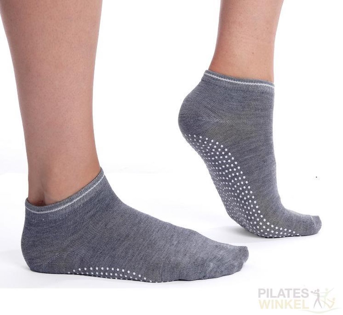 Antislip Yoga sokken 'Relax' - grijs - ook geschikt voor Pilates en Piloxing - meerdere kleuren verkrijgbaar - Pilateswinkel