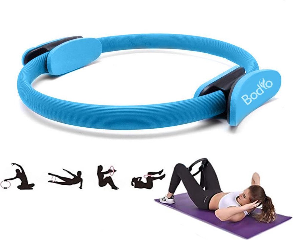 Bodio Pilates ring - Yoga ring - Fitness ring - Pilates ringen - Blauw - Ø 38 cm - Inclusief instructies - Pilates - Yoga - Fitness - Full body workout