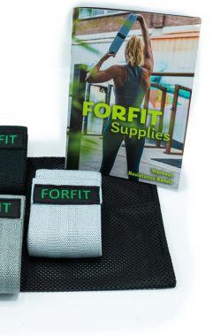 FORFIT Resistance bands – Inclusief Oefenboek – 23 oefeningen – Set weerstandsbanden – Resistance band – Fitness elastiek
