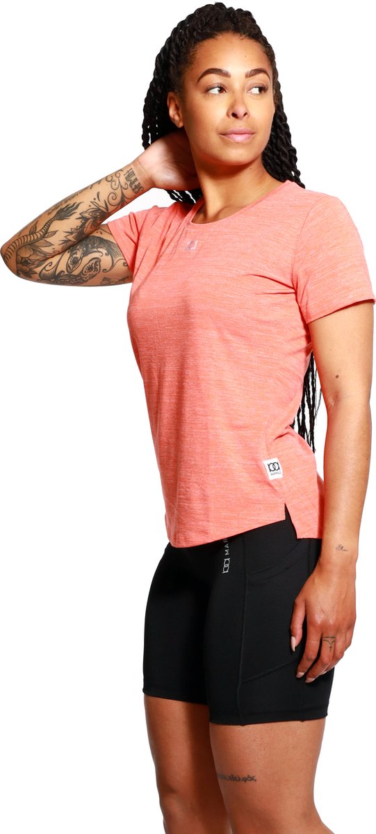 Marrald Performance T-Shirt - Dames Top Shirt Singlet Sporttop Sport Sportshirt Yoga Fitness Hardlopen - Oranje S
