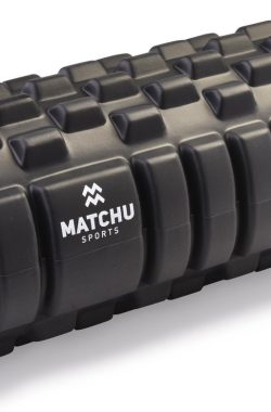 Matchu Sports – Foam roller – Foamroller – Triggerpoint massage – Massage roller – 33 cm – Hard – Zwart