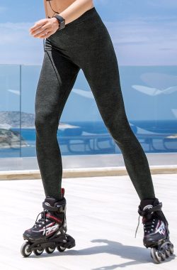 Camouflage Sportlegging Mila | Fitness Legging | Yoga Legging | Zacht materiaal (S-214) -SALE- Maat M – GRIJS MELANGE