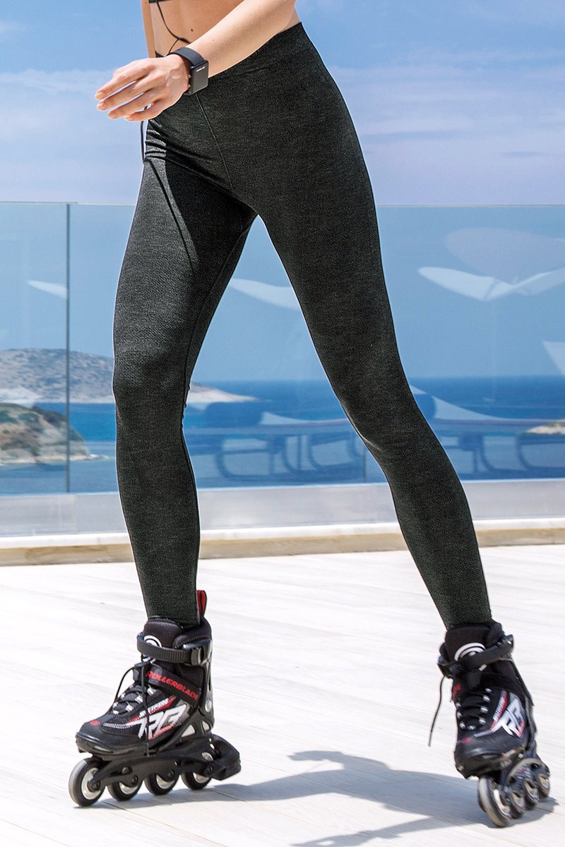 Sportlegging Mila | Fitness Legging | Yoga Legging | Zacht materiaal - GRIJS MELANGE - Maat M