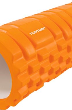 Tunturi Yoga Grid Foam Roller – Foam roller the grid – Foamroller – Fitness Roller – 33cm – Oranje – Incl. gratis fitness app