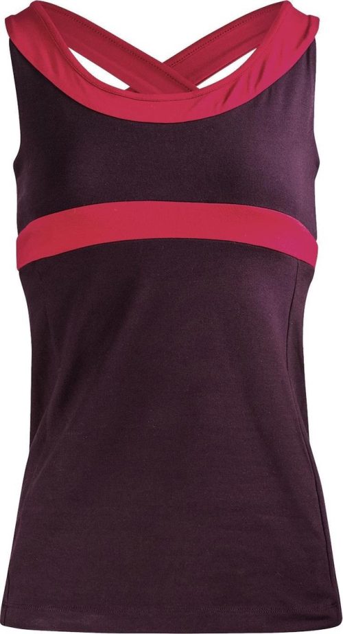 Yoga-Top "Shape me" vest - aubergine L Loungewear shirt YOGISTAR