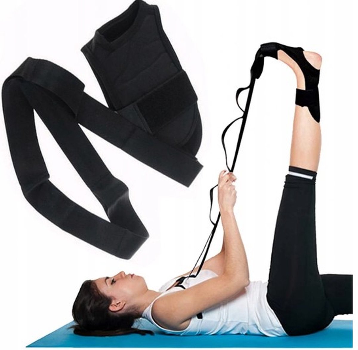 Yoga Trainingsriem voor het Strekken van Benen Beenspieren - Bevorderen Lenigheid en Relaxen - Blessure Herstel Ondersteuning - Fitness - Vechtsport - Ballet