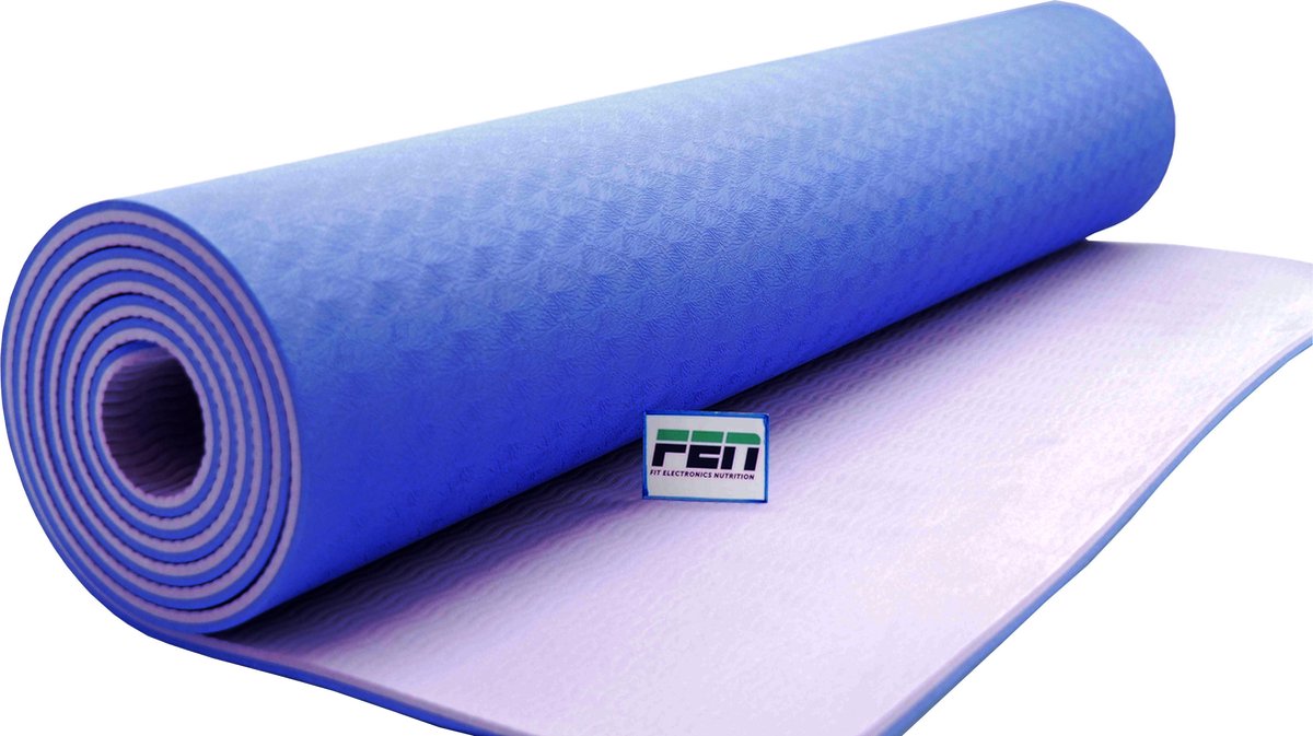 Fen Yoga Mat Paars - fitness mat - extra dik - geschikt voor yoga, crossfit, fitness en hometraining