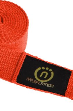 Natural fitness Yoga Strap 2,44m (hennep) – rood