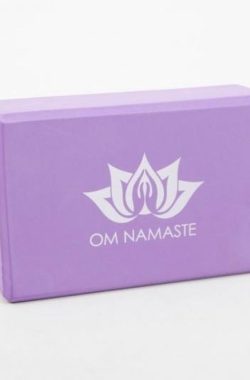 Om Namaste Yogablok – NBR Schuim – Paars – Rechthoekige Blok voor Yoga