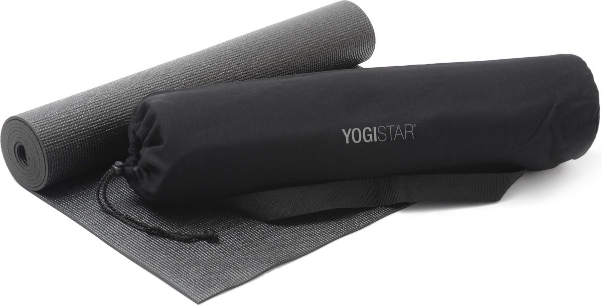 Yoga-Set Starter Edition (Yoga mat + yoga zak) black Fitnessmat YOGISTAR