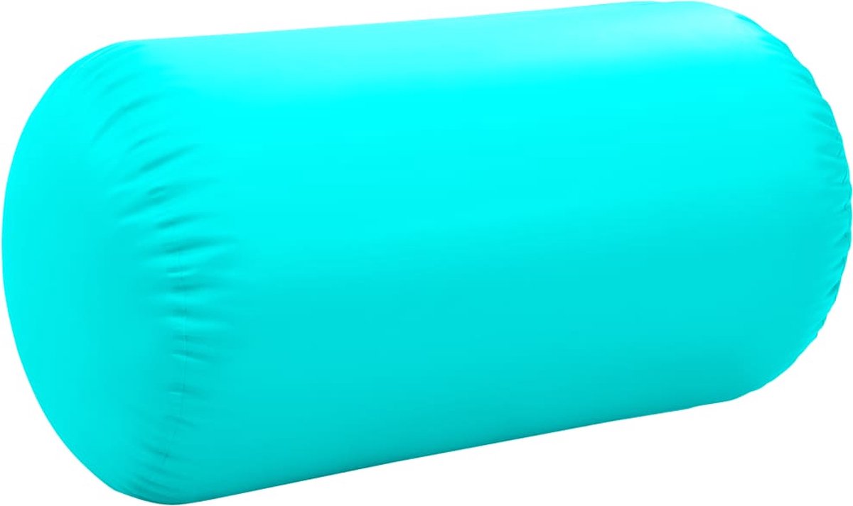 vidaXL Gymnastiekrol met pomp opblaasbaar 120x90 cm PVC groen