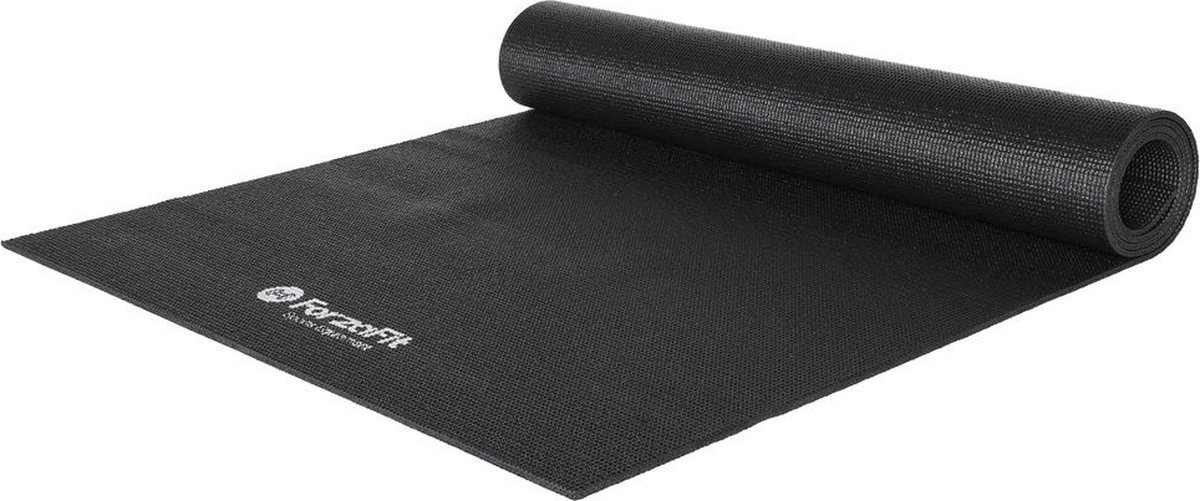 ForzaFit Yogamat - Fitness Mat - Antislip Yoga Mat - 4 mm - Zwart
