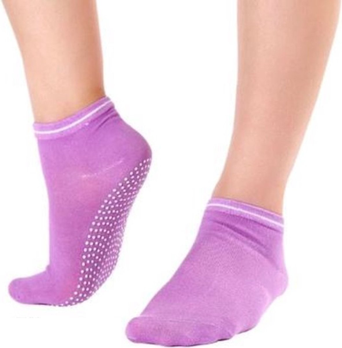 Anti slip yoga sokken paars - maar ook yogasokken voor pilates of piloxing!