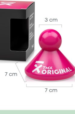 TMX Trigger Original, Triggerpoint Drukknop – 7x7x6cm – 100% beukenhout – Roze – Drukpunten Massage tool voor grote spiergroepen – Verlicht spierpijn en bevordert de doorbloeding – Spierstimulator