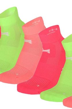Xtreme Yoga Sokken Neon Roze / Groen / Oranje – 6 paar – Pilates sokken – Antislip – Anatomisch voetbed – Maat 35/38