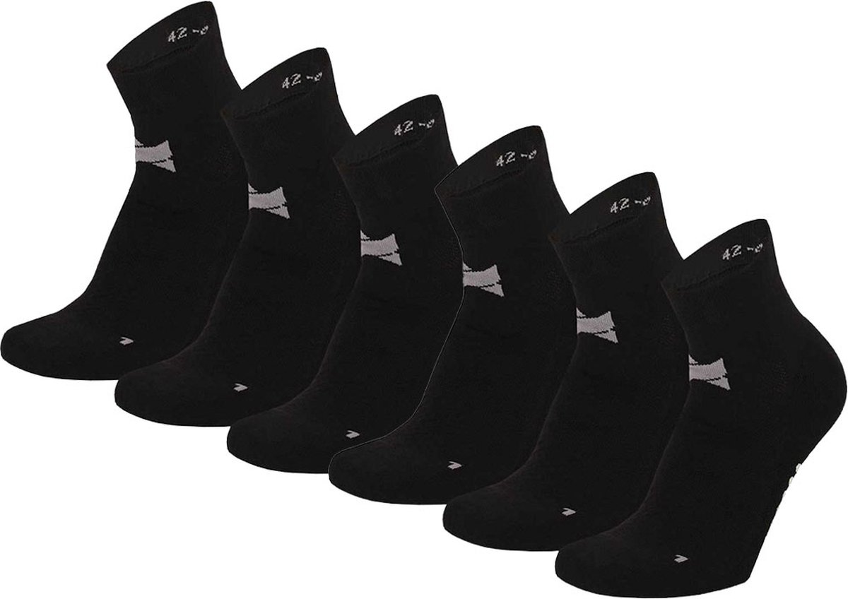 Xtreme Yoga Sokken Zwart - 6 paar - Pilates sokken - Antislip - Anatomisch voetbed - Maat 35/38