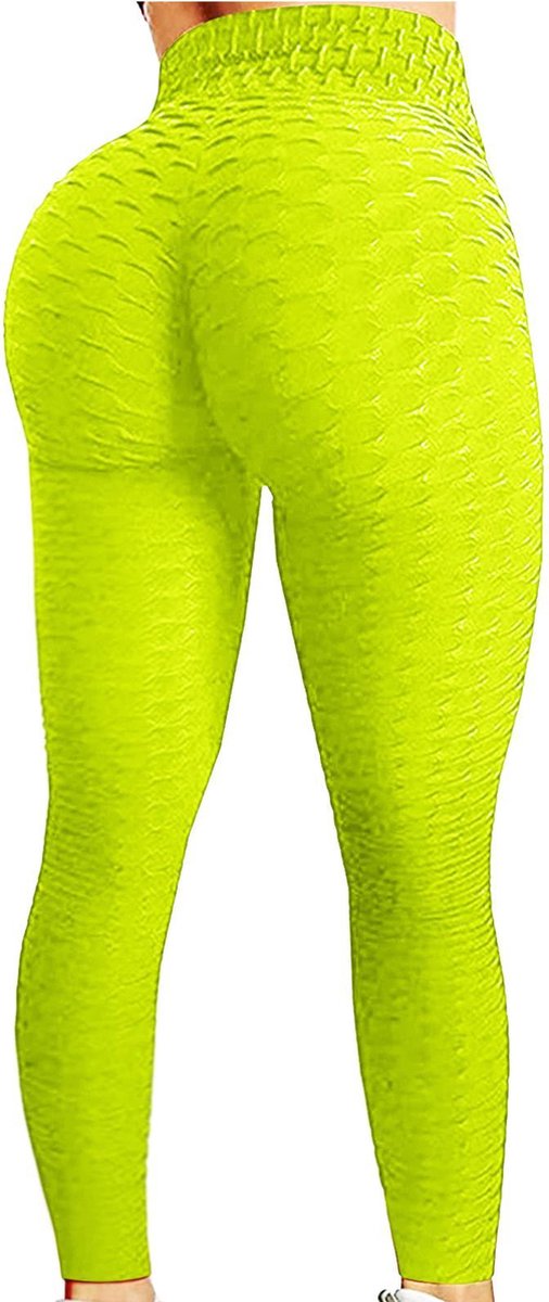 Miresa - Sexy Sportleggings / Fitness & Yoga High Waist Leggings - Geel - Maat XL