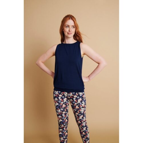 Asquith Smooth You Mouwloze Yoga Top - Navy
