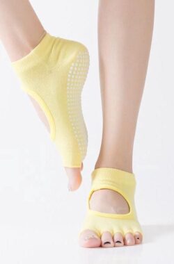 Finnacle – “1 Paar Gele Anti-Slip Yoga-Sokken voor Vrouwen – Perfect voor Gym, Fitness, Pilates & Dans”