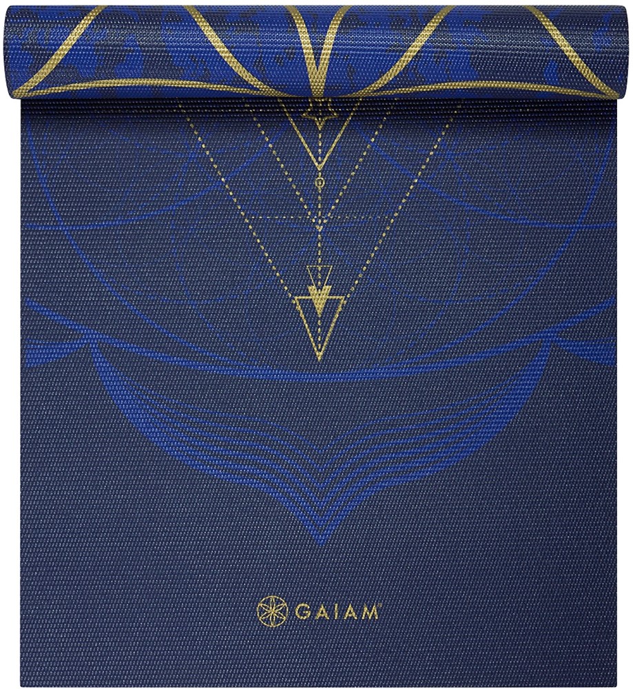 Gaiam Reversible Yoga Mat - 6 mm - Metallic Sun&Moon
