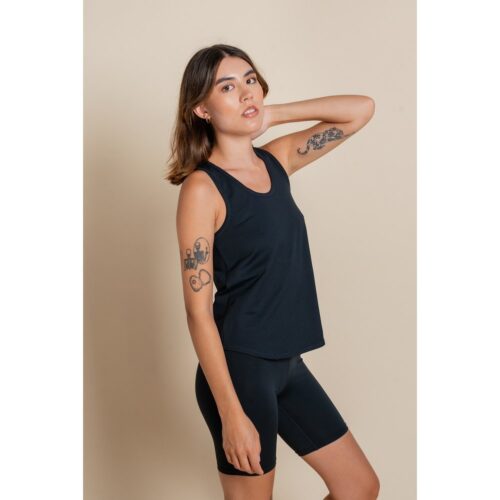 Girlfriend Collective Train Relaxed Yoga Tank Top - Black