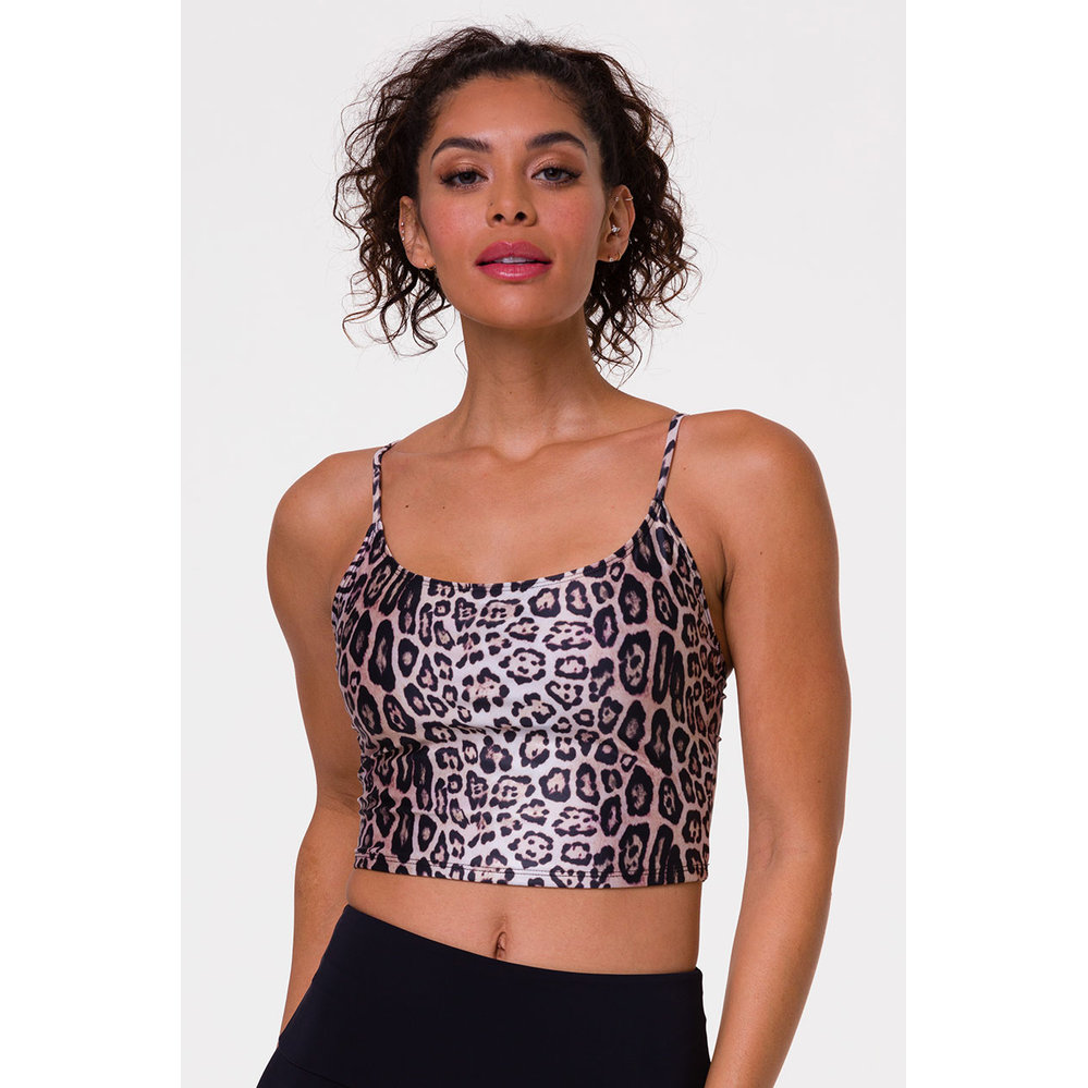Onzie Cami Belle Yoga Crop Top - Leopard